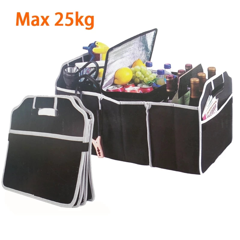 Car Trunk Cargo Storage Bag, Foldable Black Storage Box For Car And Trunk - Durable Oxford Fabric - Maximize Trunk Space - Suitable for All Car Models - Great Gift for Car Owners