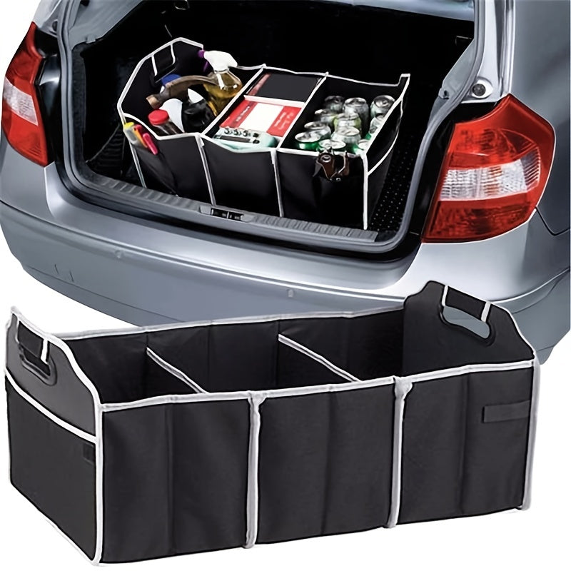 Car Trunk Cargo Storage Bag, Foldable Black Storage Box For Car And Trunk - Durable Oxford Fabric - Maximize Trunk Space - Suitable for All Car Models - Great Gift for Car Owners
