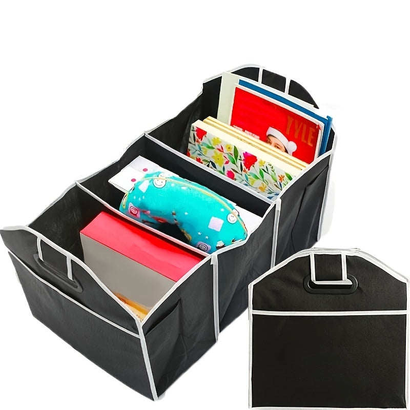 Car Trunk Cargo Storage Bag, Foldable Black Storage Box For Car And Trunk - Durable Oxford Fabric - Maximize Trunk Space - Suitable for All Car Models - Great Gift for Car Owners