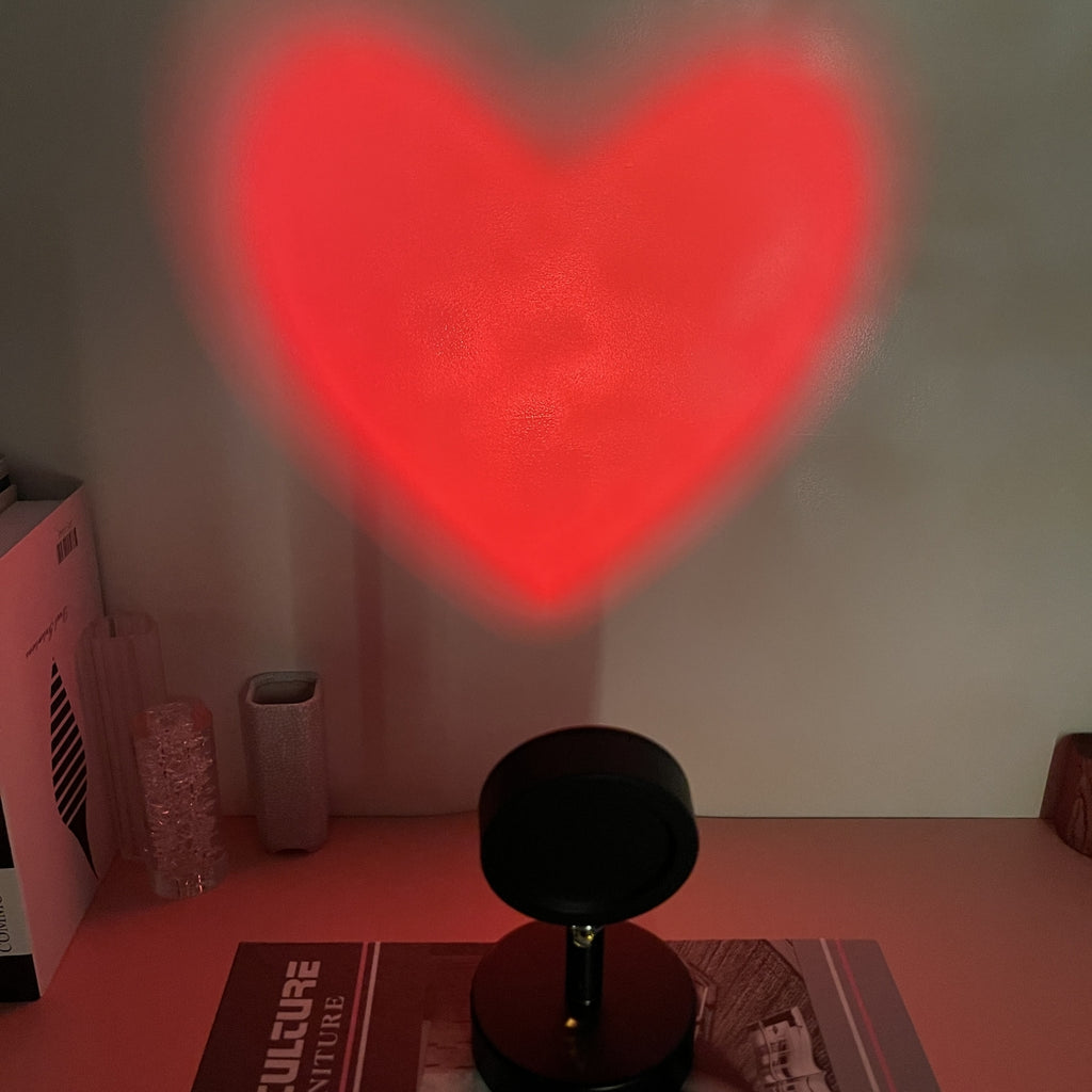 Red Heart Projection Mood Light, Party Atmosphere, Mood Lighting, Contemporary Light, Stylish Decor, Compact Design, Durable Material, Tabletop Light, Projection Lamp, Home Decorators, Cozy Ambiance