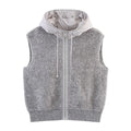 women's clothing new product temperament casual towel needle clip cotton hooded zipper cardigan vest