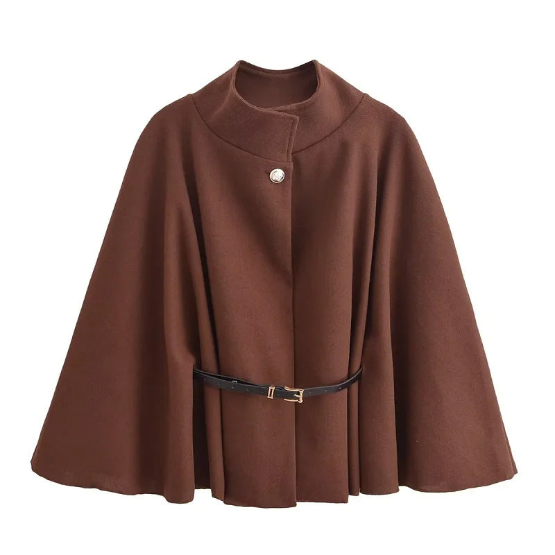Spring Woolen Short Overcoat For Women