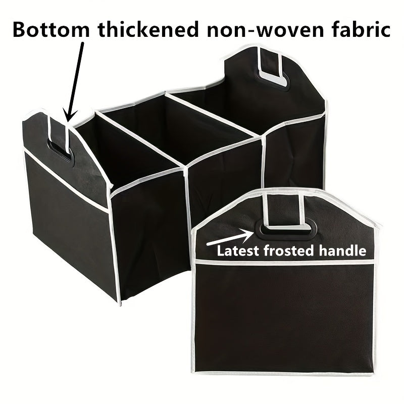 Car Trunk Cargo Storage Bag, Foldable Black Storage Box For Car And Trunk - Durable Oxford Fabric - Maximize Trunk Space - Suitable for All Car Models - Great Gift for Car Owners