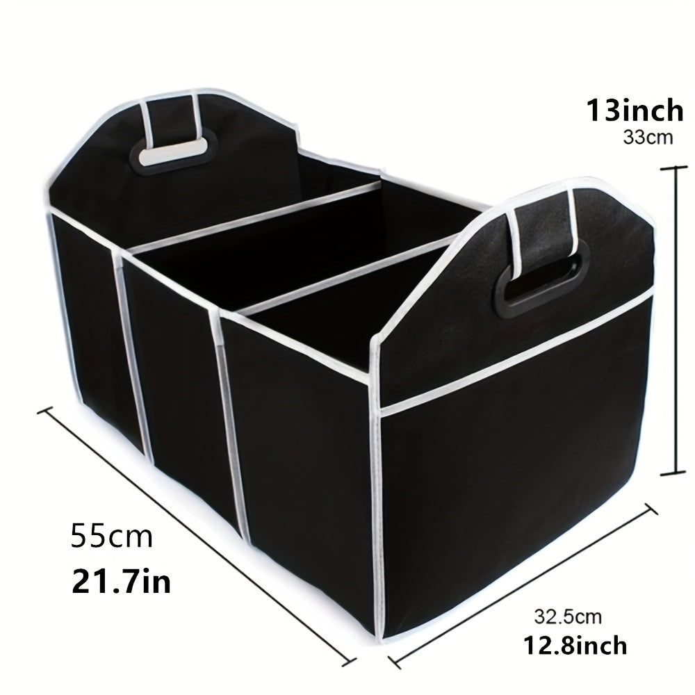 Car Trunk Cargo Storage Bag, Foldable Black Storage Box For Car And Trunk - Durable Oxford Fabric - Maximize Trunk Space - Suitable for All Car Models - Great Gift for Car Owners